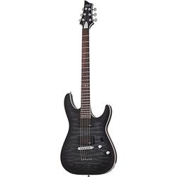 Foto van Schecter c-1 platinum see thru black satin elektrische gitaar