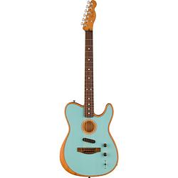 Foto van Fender limited edition acoustasonic player telecaster rw daphne blue met gigbag