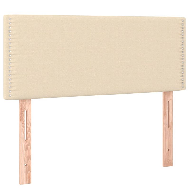 Foto van The living store hoofdbord - 80 x 33.5 x 78 cm - crème stof hout