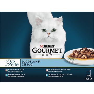 Foto van Purina® gourmet perle duo kattenvoer zee duo 12 x 85g bij jumbo