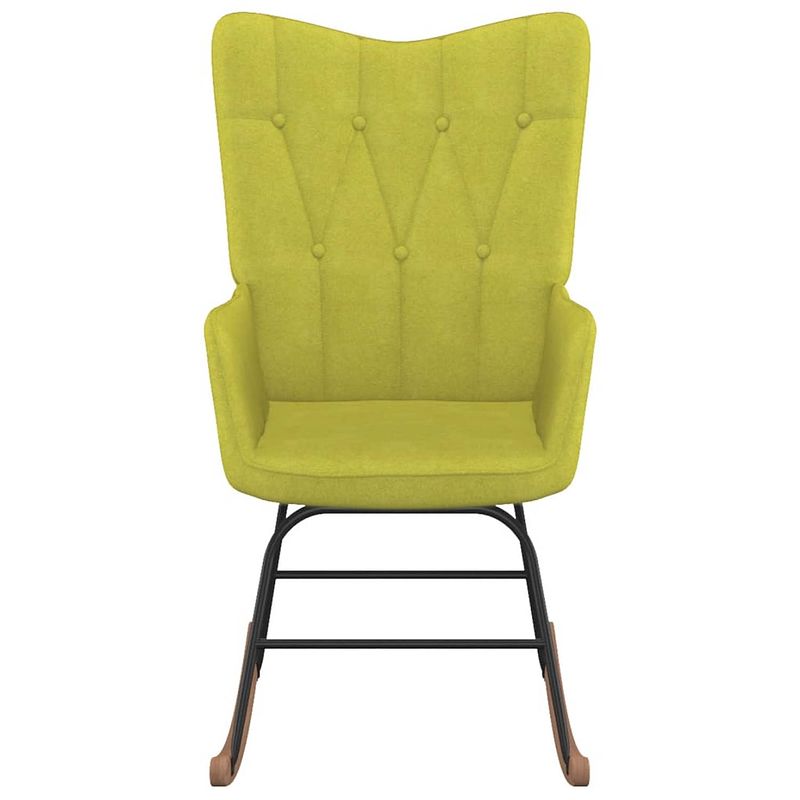 Foto van The living store schommelfauteuil lijnpatroon - 61 x 78 x 98 cm - groen