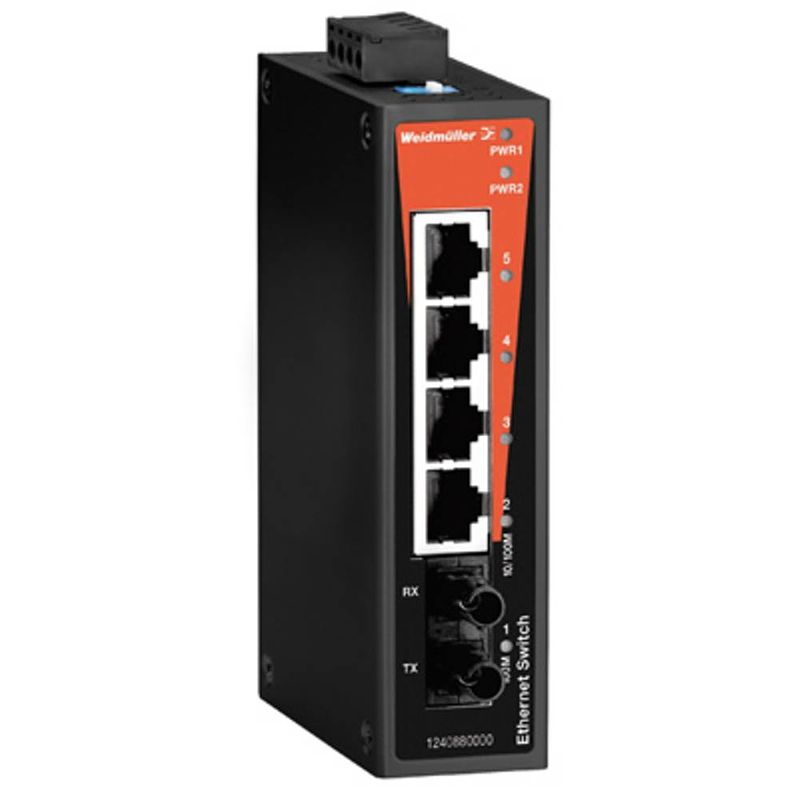 Foto van Weidmüller ie-sw-bl05t-4tx-1st industrial ethernet switch