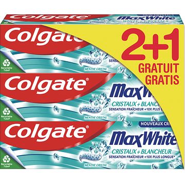 Foto van Colgate max white tandpasta micro kristallen 75ml bij jumbo