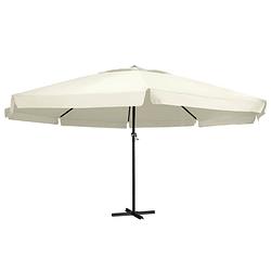 Foto van Vidaxl parasol met aluminium paal 600 cm zandwit