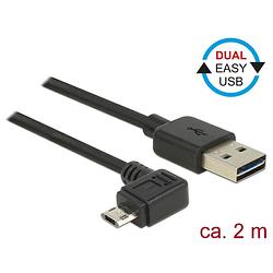 Foto van Delock easy usb micro kabel haaks links/rechts 2 meter