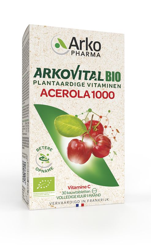 Foto van Arkopharma acerola 1000mg kauwtabletten