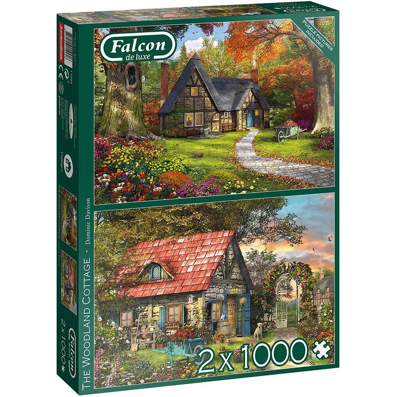 Foto van Falcon legpuzzel the woodland cottage 2x1000 stukjes