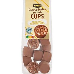 Foto van Jumbo creme brulee smaak cups omhuld met melkchocolade 125 g