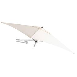 Foto van Easysol muurparasol vierkant - 200x200cm - parasol met muurbevestiging - ecru / gebroken wit