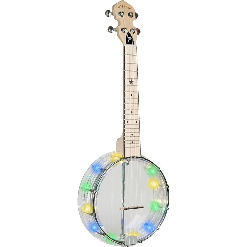 Foto van Gold tone little gem banjo uke light diamond met gigbag