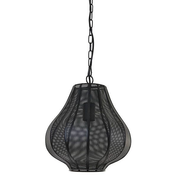 Foto van Light & living - hanglamp micha - 27x27x33 - zwart