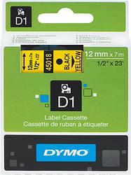 Foto van Dymo authentieke d1 labels zwart-geel (12 mm x 7 m) 1 rol