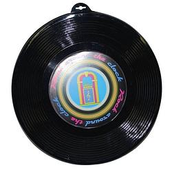 Foto van Plastic lp muziek gramofoon plaat 48 cm - feestdecoratievoorwerp