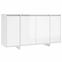 Foto van Vidaxl dressoir 135x41x75 cm spaanplaat hoogglans wit