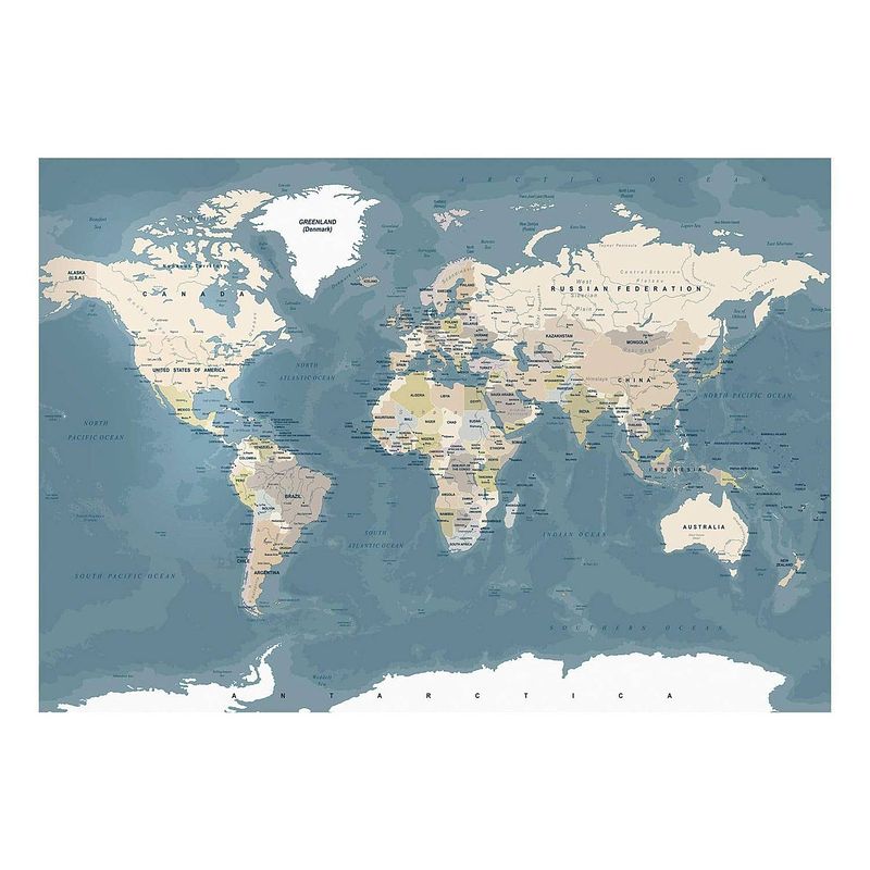 Foto van Artgeist vintage world map vlies fotobehang 400x280cm 8-banen