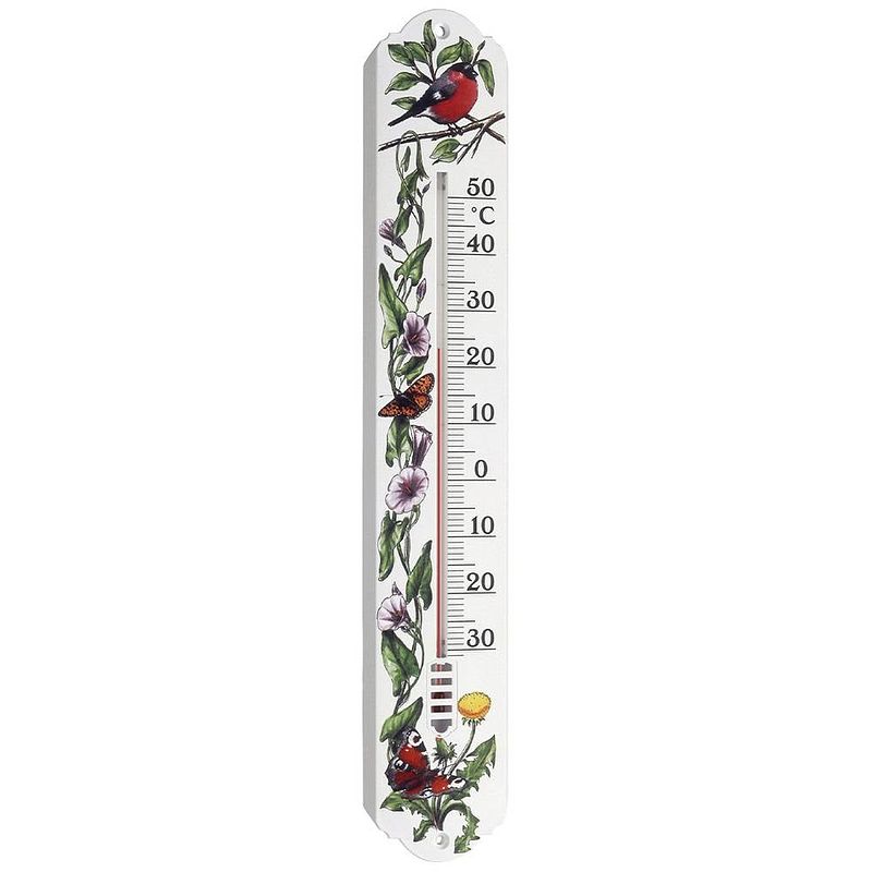Foto van Tfa dostmann analoges innen-außen-thermometer thermometer wit, bloemen