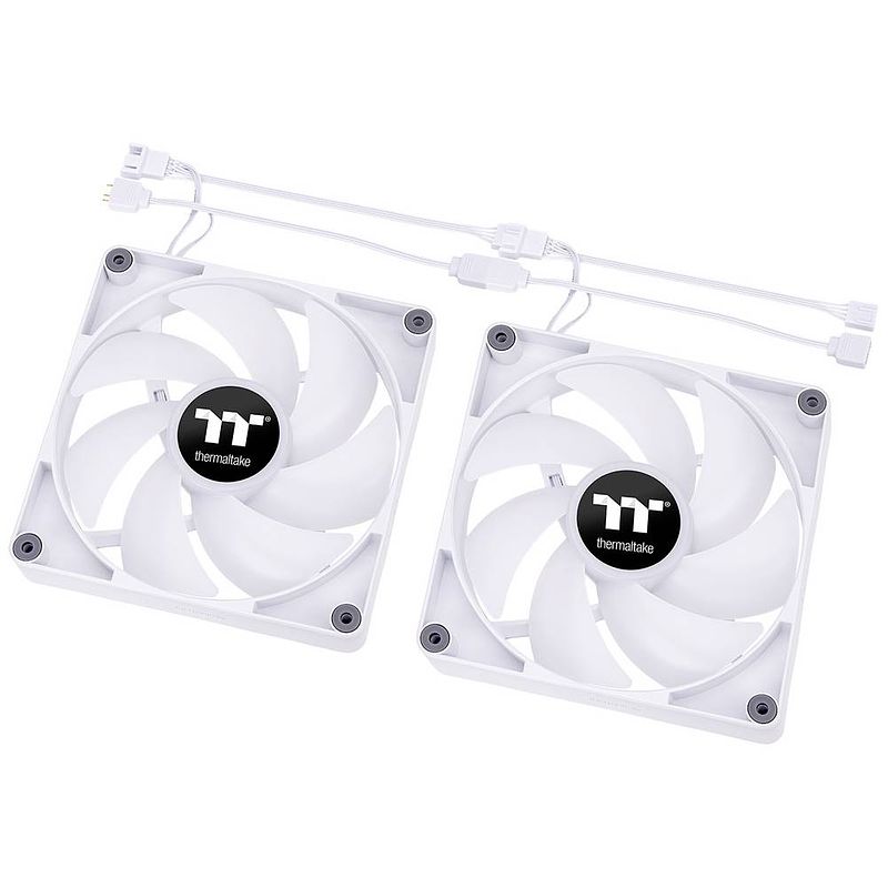 Foto van Thermaltake cl-f153-pl12sw-a pc-ventilator wit, transparant, rgb (b x h x d) 120 x 120 x 25 mm