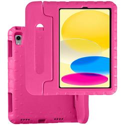 Foto van Basey ipad 10 hoesje kinder hoes shockproof cover - kindvriendelijke ipad 2022 hoes kids case - roze