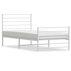 Foto van The living store bedframe classic - metalen constructie - metalen latten en poten - extra opbergruimte - functioneel