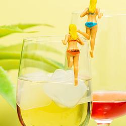 Foto van Drinking buddies glasmarkeerders (set van 6) - vrouwen