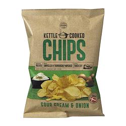 Foto van Kettle chips - sourcream en ui - 150 gram