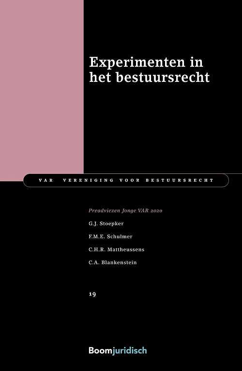 Foto van Experimenten in het bestuursrecht - c.a. blankenstein - ebook (9789089745231)