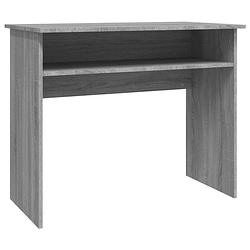 Foto van The living store bureau modern grijs sonoma eiken - 90x50x74cm - praktisch en stevig