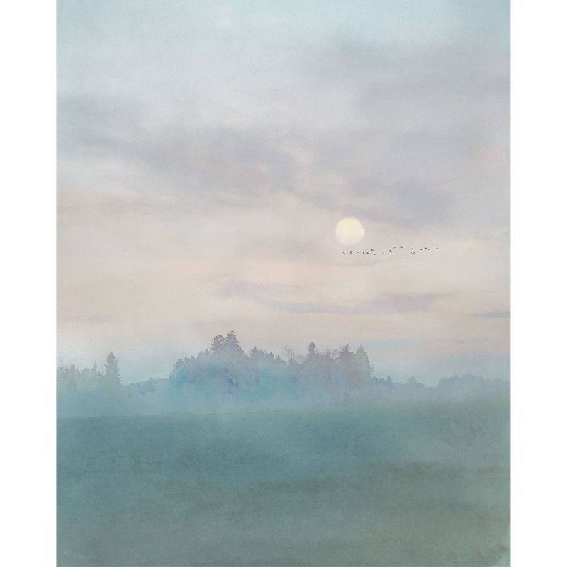 Foto van Fotobehang - hazy hush 200x250cm - vliesbehang