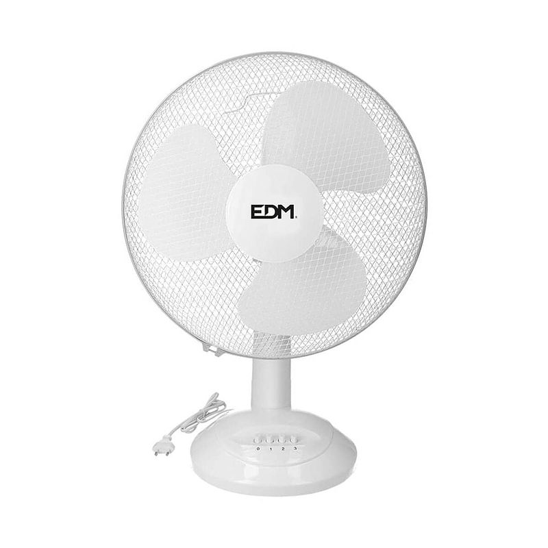 Foto van Tafelventilator edm ø 30 x 48 cm wit 35 w