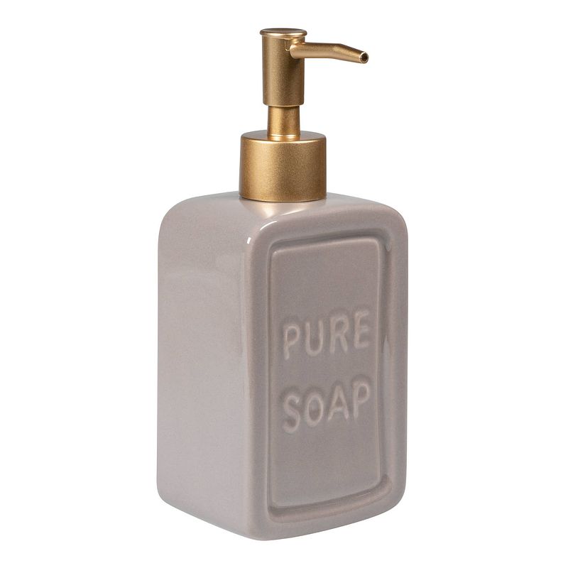 Foto van Quvio zeep dispenser 'spure soap's - grijs