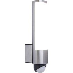 Foto van Lutec leda 5267103001 staande led-buitenlamp met bewegingsmelder 14 w rvs