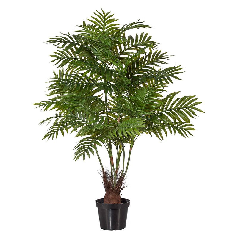 Foto van Kopu® kunstplant arecapalm 110 cm 6 stammen - zwarte pot - nepplant