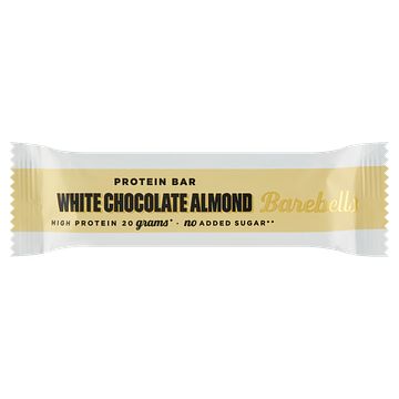 Foto van Barebells protein bar white chocolate almond 55g bij jumbo