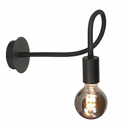 Foto van Highlight wandlamp flex 50 cm e27 zwart