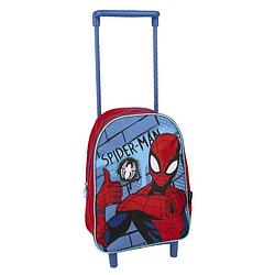 Foto van Schoolrugzak met wielen spiderman rood blauw 22 x 10 x 29 cm