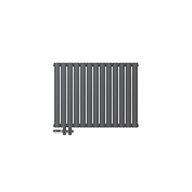 Foto van Paneelradiator enkellaags 600x780 mm antraciet incl. voet aansluitset ml-design