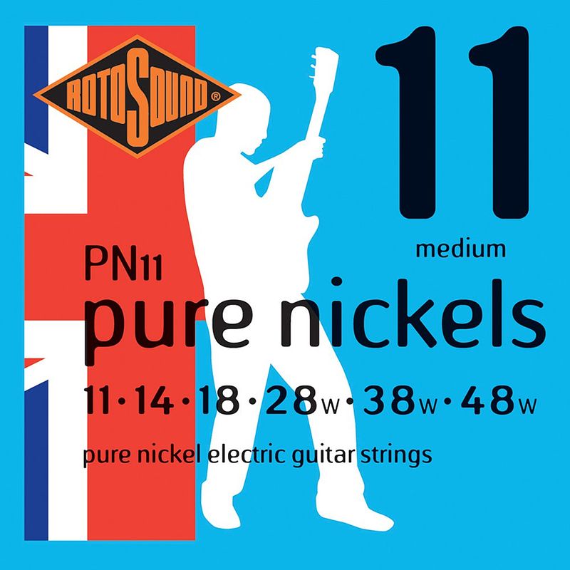 Foto van Rotosound pn11 pure nickels elektrische gitaarsnaren 011-048