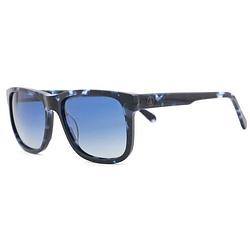 Foto van Acetat houten zonnebril unisex uv400 zwart/blauw