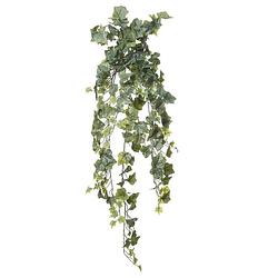 Foto van Louis maes kunstplant met blaadjes hangplant klimop/hedera - groen - 105 cm - kunstplanten