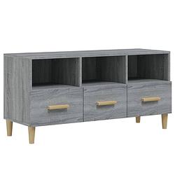 Foto van Vidaxl tv-meubel 102x36x50 cm bewerkt hout grijs sonoma eikenkleurig