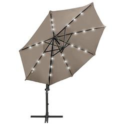 Foto van The living store parasol tuin led 300x238 cm - taupe