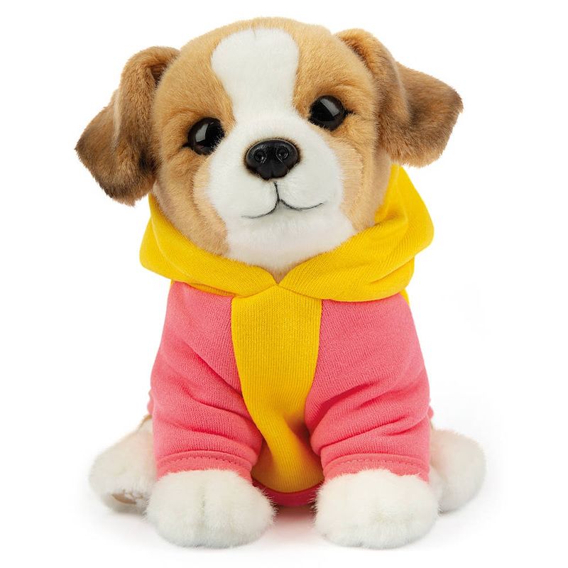 Foto van Studio pets jacky knuffelhond met hoodie - 23 cm