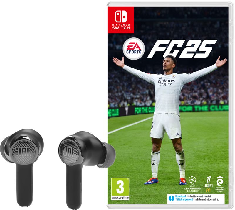 Foto van Jbl quantum tws + ea sports fc 25 switch