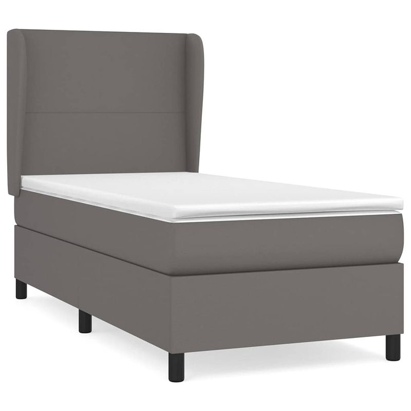 Foto van The living store boxspringbed - comfort - bed - 80 x 200 - kunstleer - pocketvering