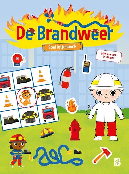 Foto van De brandweer (spelletjesboek met stickers) - paperback (9789403233970)