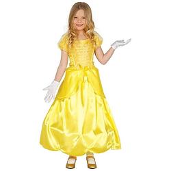 Foto van Carnaval prinses jurk geel voor meisjes 5-6 jaar (110-116) - carnavalsjurken