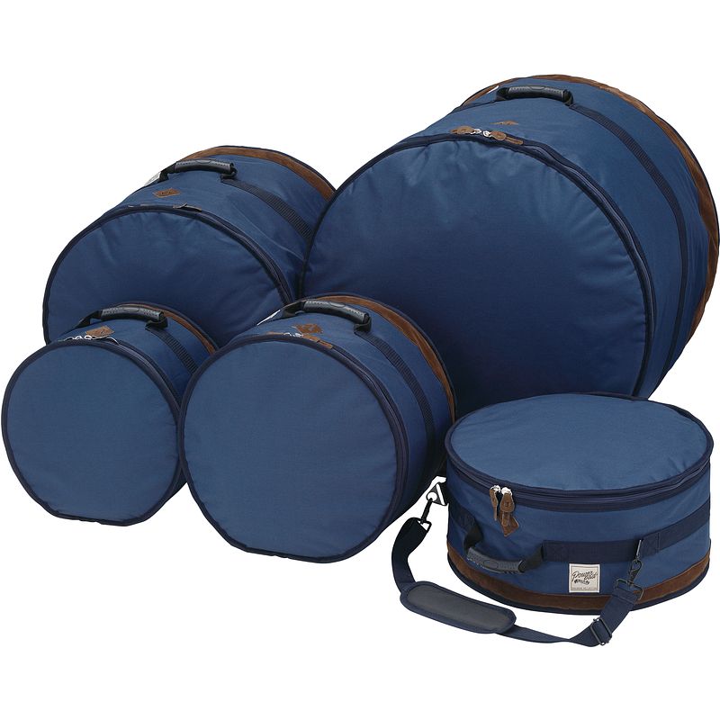 Foto van Tama tdss52knb powerpad designer navy blue 5d. drumhoezenset 22,10,12,14,16