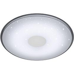 Foto van Led plafondlamp - trion sorgina - 30w - aanpasbare kleur - dimbaar - afstandsbediening - rond - mat wit