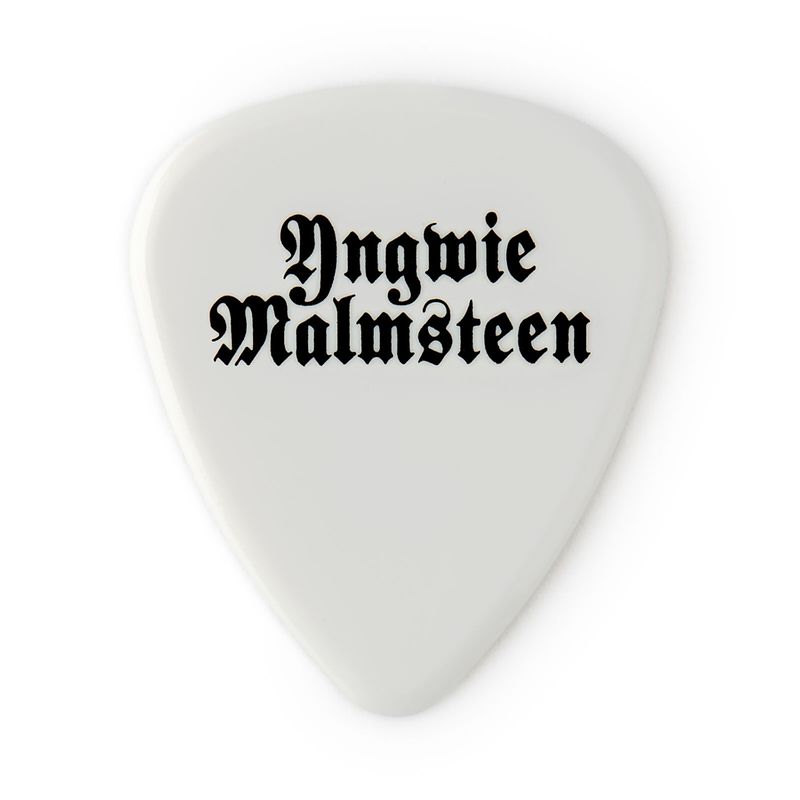 Foto van Dunlop yjmr01wh yngwie malmsteen custom delrin pick white 1.5 mm plectrumset (24 stuks)