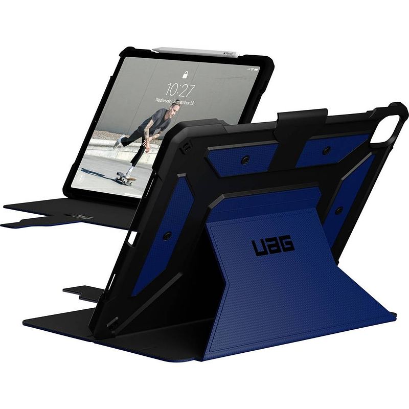 Foto van Urban armor gear metropolis bookcase geschikt voor apple model: ipad pro 12.9 (4e generatie), ipad pro 12.9 (5e generatie) blauw